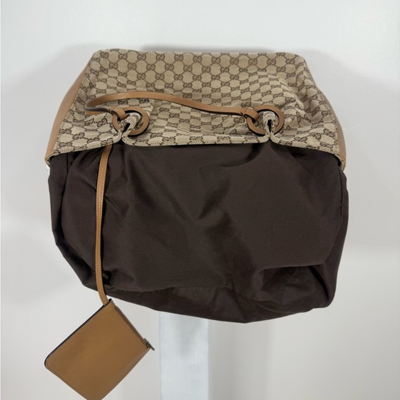 GUCCI GG monogram w/leather incl pouch very good cond Large vintage style - Picture 4 of 15